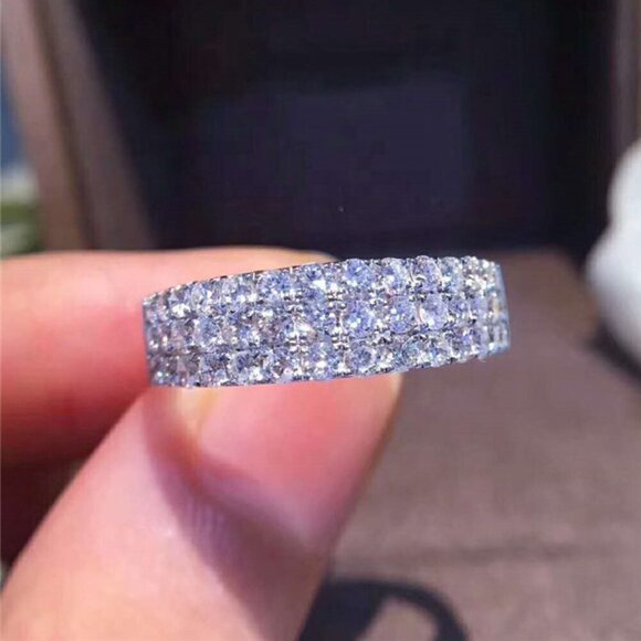 ▶Dainty CZ Trendy Fashion Eternity Wedding/Engagement Ring for Women, K957